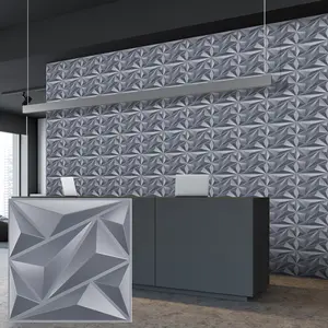 Aadesh PVC Plastic 3D Wall Panels, Waterproof, Fire-Resistant and Modern, 11.8x11.8 Inches, Ideal for Living Rooms, Bedrooms, Hotels, Offices