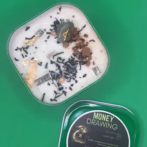 Money Drawing Candle, Ritual Candles, Money Candle, Money Gift Idea, Prosperity Candle, Good Luck Candle, Witchcraft, 777, Intention Candle Decor Scented handmade candle organic candle wax melts
