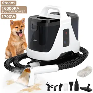 4-in-1 Steam Carpet Cleaner – 216°F Disinfecting Steam, Dual Tanks, 1700W 16000Pa Suction, for Home Pets & Cars