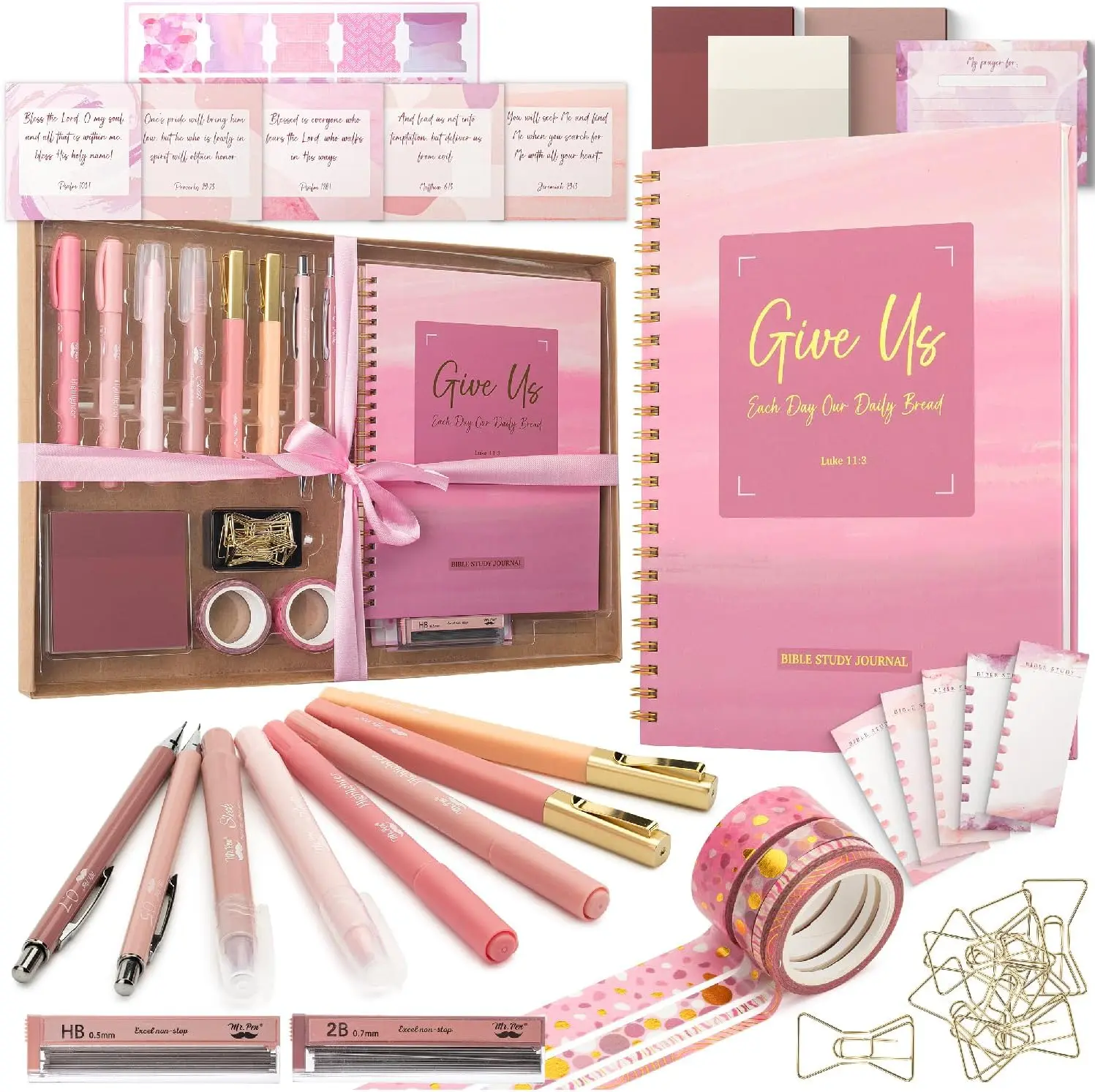 Bible Journaling Kit, Bible Highlighters and Pens No Bleed, Bible Study Kit, Bible Journaling Kit for Gift, Valentine Gift