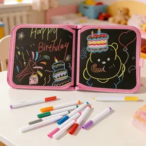 Portable Erasable Drawing Board for Kids, Reusable Writing Pad, Toddler Art Book, Gift for Boys Girls, Thanksgiving Present