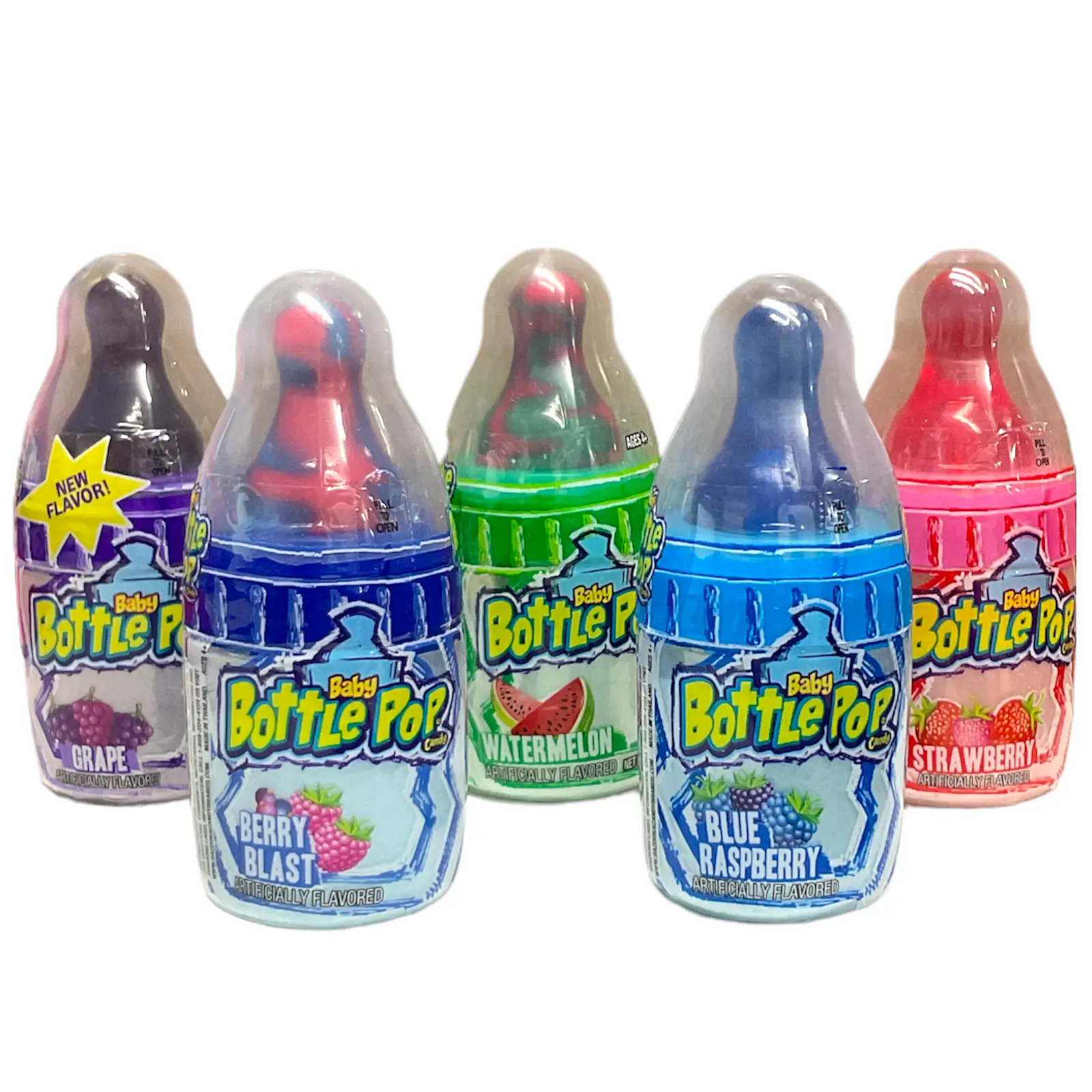 Topps Baby Bottle Pop 1.1oz Pack of 5 Snack Candy Sweet Candies