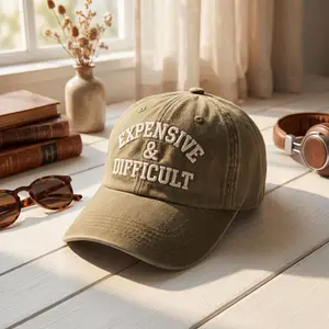 Expensive & Difficult Embroidered Hat, Funny Sarcastic Vintage Dad Cap, Gift for Her