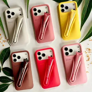 Rhode With Lip Gloss Phone Case for iPhone 16 15 14 13 12 17 11 Pro Max Plus Lip