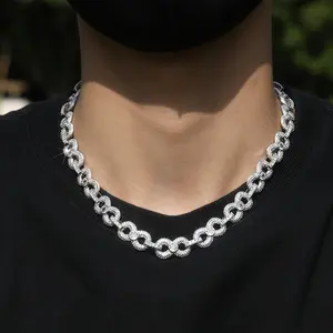 16mm Iced Out Infinity Link Chain - 8-Shape Full CZ Necklace | Hip Hop Trendy Accessory