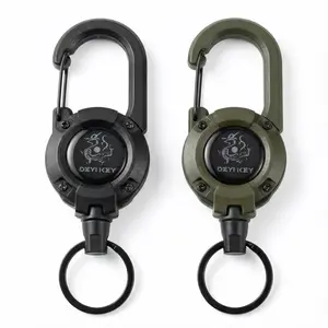 Retractable Carabiner Keychain - 64cm Steel Wire Cable, Heavy-Duty Anti-Loss Clip-On Security Tool for Sports, Outdoor Activities