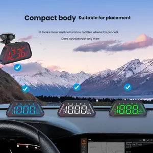 Kinuo RGB Digital GPS Speedometer High-Tech Car HUDwith Ambient Light Universal Odometer for Car TruckMotorcycle