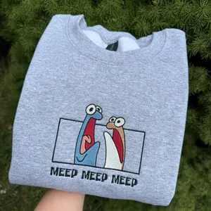 Meep Embroidered Unisex Sweatshirt Crewneck