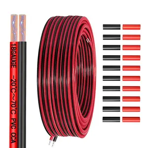 18 Gauge Electrical Wire with Heat Shrink Tubing, 18AWG Automotive Electrical Wire 2 Conductor Red Black 12V/24V DC Cable Low Voltage Wire LED Strips Extension Cord for Light RC Car Speaker Wire