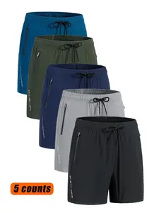 Men's Letter Print Drawstring Waist Shorts, Quick Drying Breathable Track Shorts for Outdoor Wear, Casual Men's Bottoms for All Seasons, Athletic Shorts, Stretch Shorts, Sport Shorts