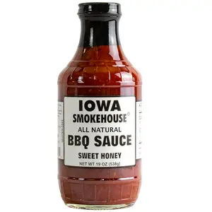 IOWA SMOKEHOUSE BBQ Sauce, Sweet Honey - 19 oz - All Natural Sauce