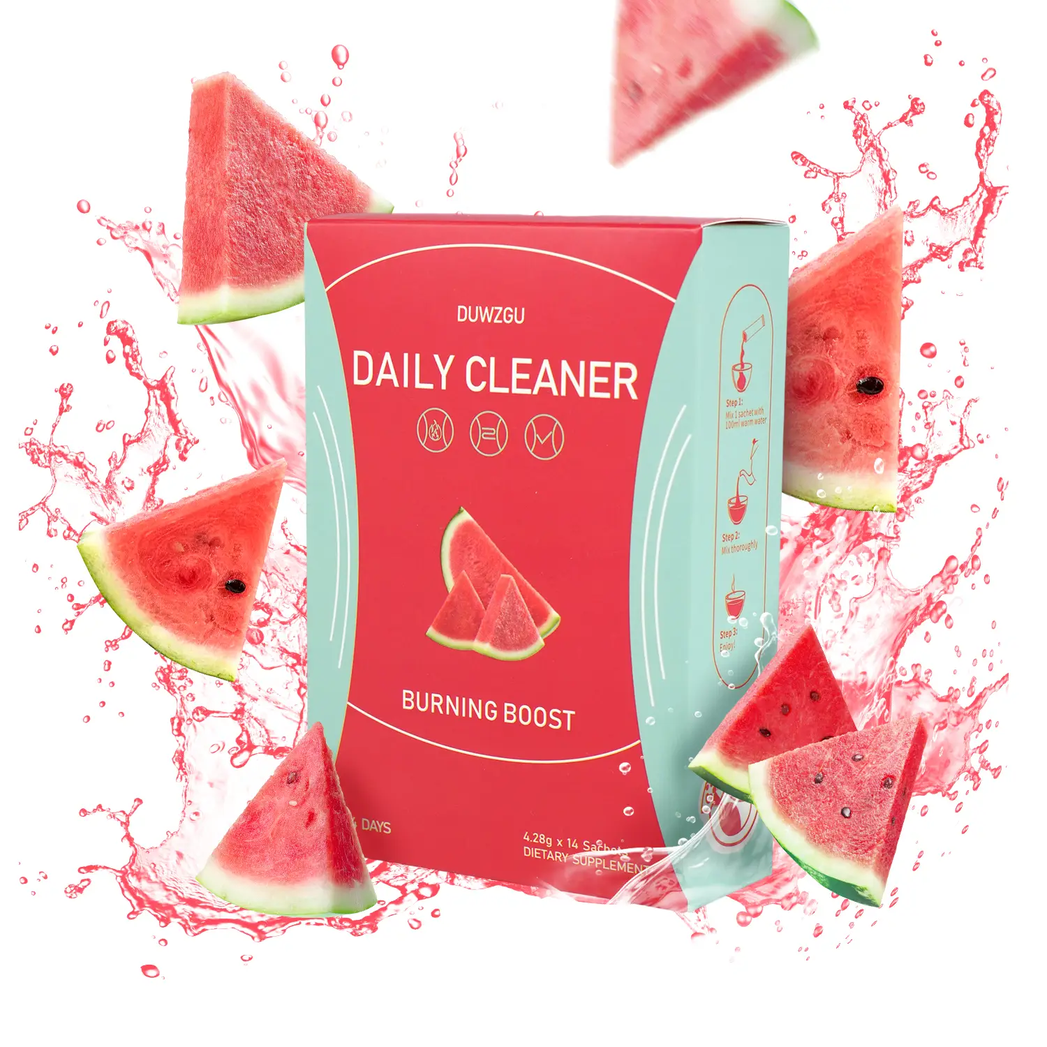 Daily Cleaner Watermelon Prebiotic Blend for Gut Health Gluten-Free Non-GMO Probiotic Mix Dietary Supplement