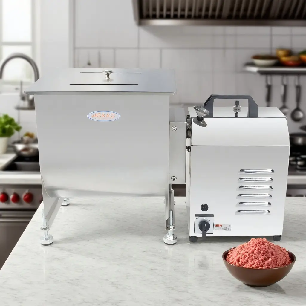 Hakka Commercial Electric Meat Mixer, 15L/30 lb Stainless Steel Meat Mixing Machine, Fixed Tank Food Mixer with 300W Motor for Sausage Preparation, Ground Meat & Restaurant Food Processing