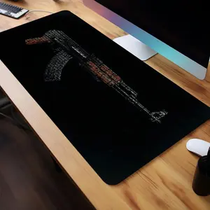 Creative Design Mouse Pad, Rectangle Gaming Mouse Pad, Non-Slip Rubber Base Stitched Edge Desk Pad, Office Desk Accessories Desk Gadgets for Home Office Game Gaming Desk Accessory