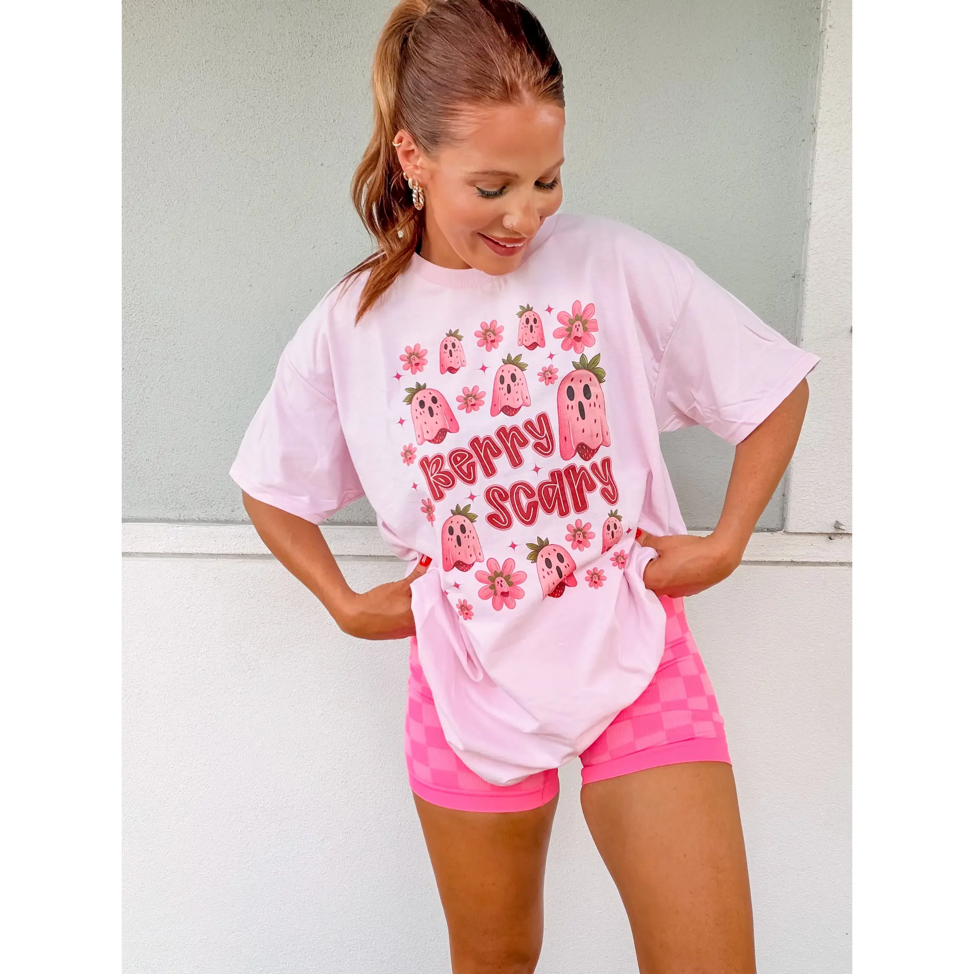 Berry Scary Graphic Top