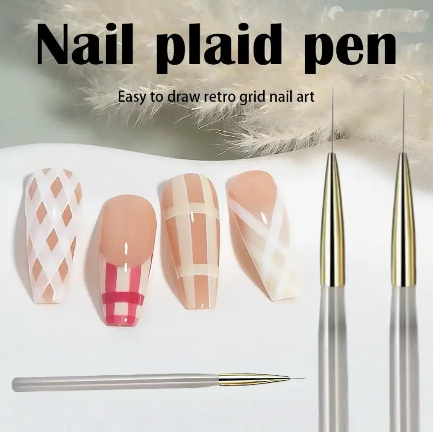 5-piece professional nail and eyelash pencil set, suitable for fine line tracing, detail depiction and precise nail design tools of gel nail polish, perfect for nail care, is a necessary beauty accessory.