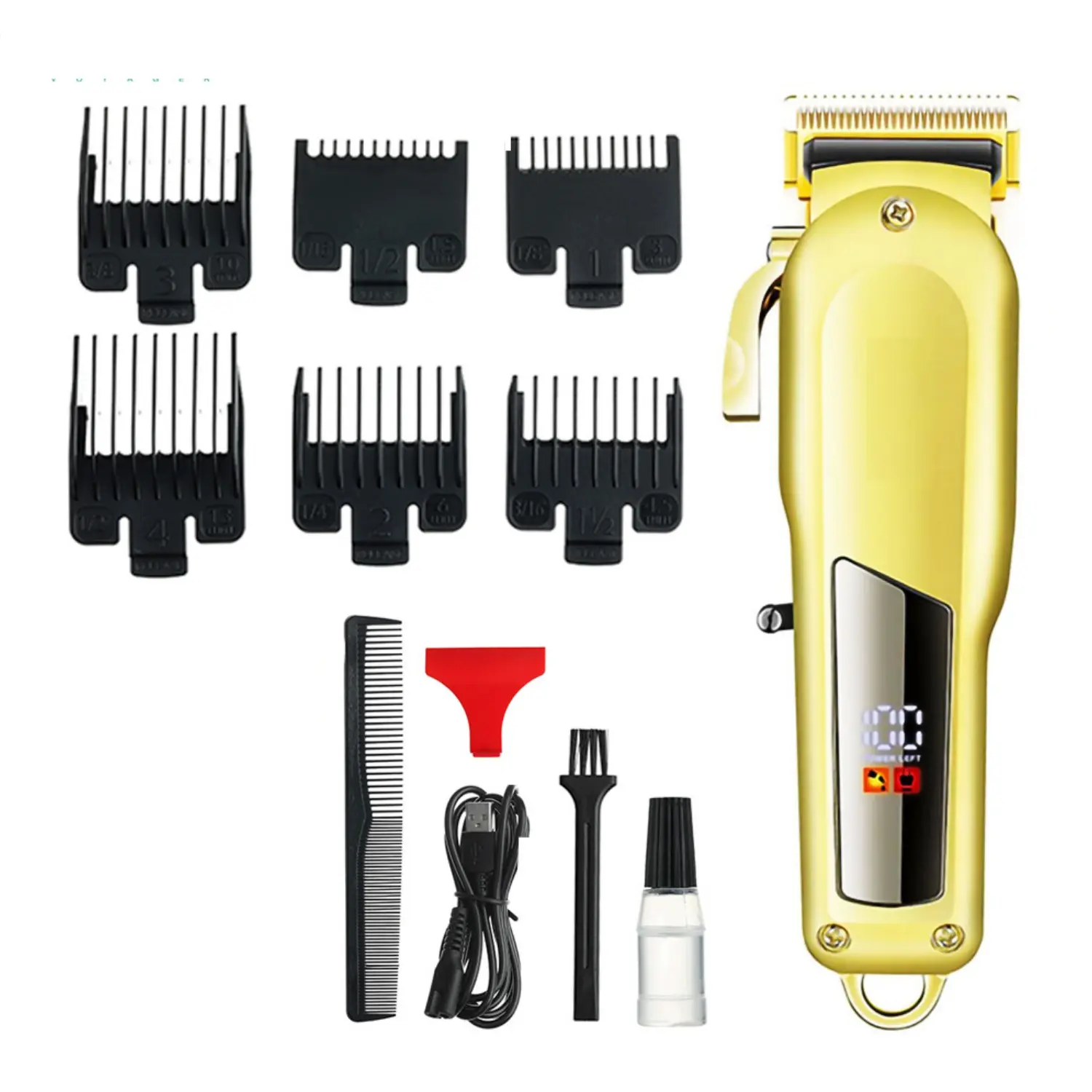 NW1.5Lbs Electric Hair Cipper for Men, Professional Crodless Hair & Beard Trimmer Rechargeable Haircut Barber Clipper LED Display Hair Cutting Kit Comfort Hair Clipper