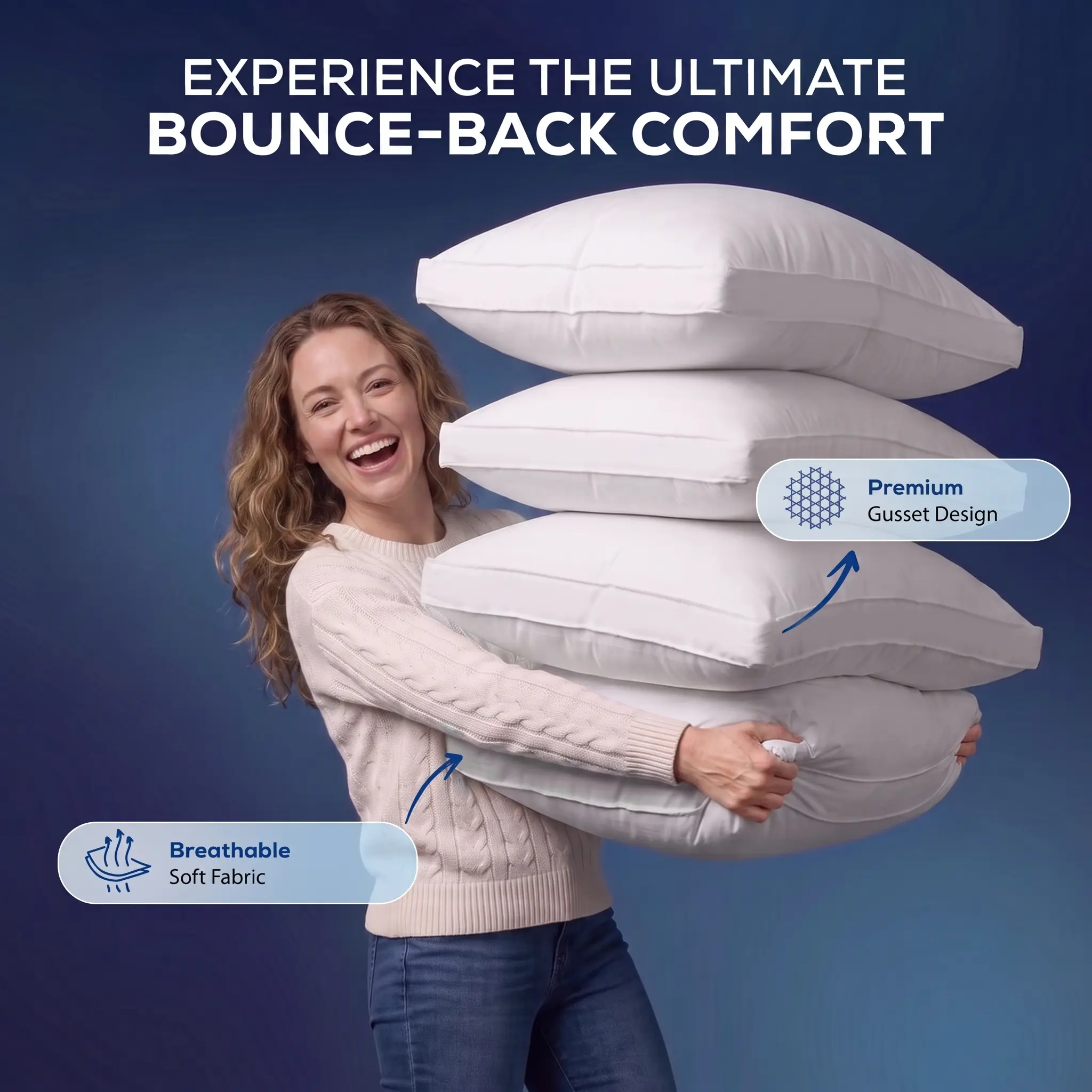 Utopia Brands | Viral Hotel Quality Gusseted Bed Pillows (2 & 4 Pack) – Cooling Plush, Breathable & Shape-Retaining Utopia Brands | Viral Hotel Quality Gusseted Bed Pillows (2 & 4 Pack) – Cooling Plush, Breathable & Shape-Retaining