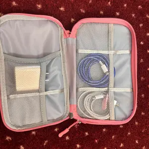 Product Review of Cable Storage Bag, Portable Double Layer Makeup Storage Box, Waterproof Stationary Storage Container, Travel Organization Pouch for Outdoor Travel, Gift Choice #TOP PICKS from i**🏻