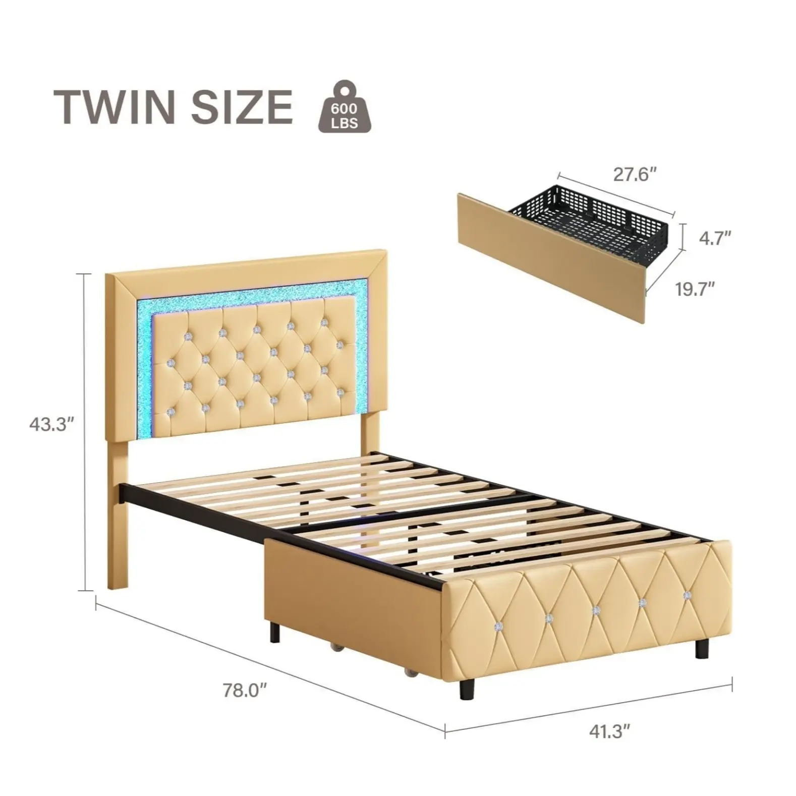 Twin Size Yellow