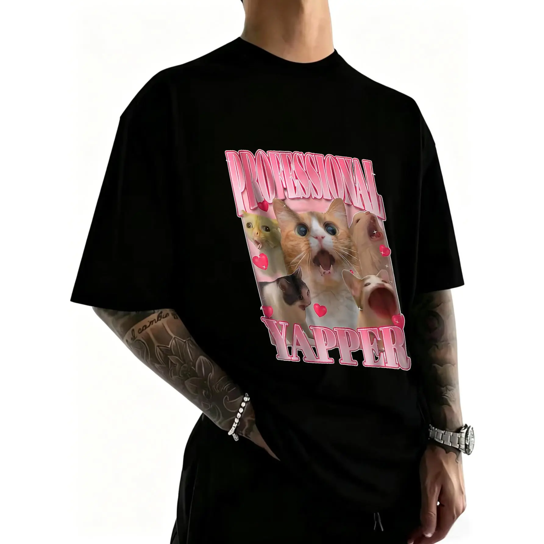 Professional Yapper Cat Funny Oddly Specific Dank Meme T-Shirt