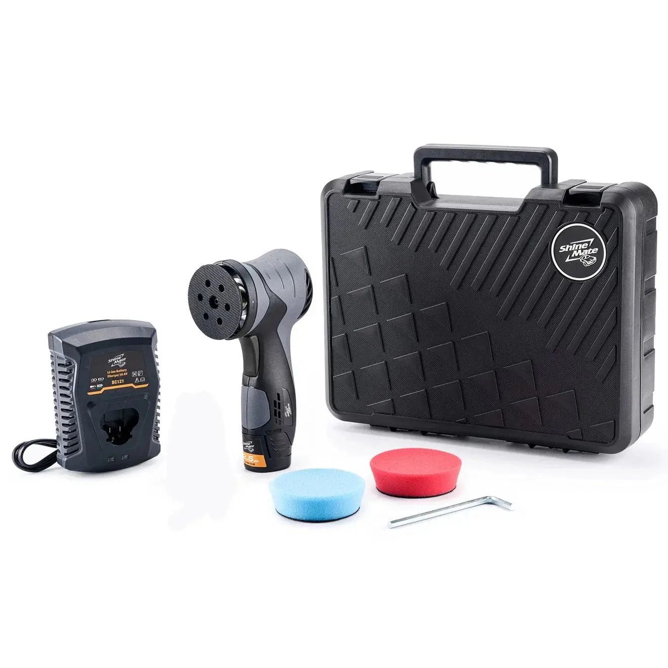 ShineMate EB213 Cordless Rotary Polisher, Automotive Polishing Tool, Cordless Polishing Machine, Polishing Power Tool, Automotive Polishing Tools