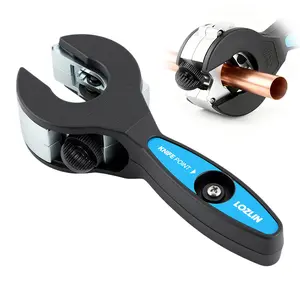 Ratcheting Pipe Cutter, 5/16" to 1-1/8" O.D. Tube Cutter for Stainless Steel, Copper, and Aluminum - One-Handed Fast Cutting Tool for Plumbing and HVAC Repair