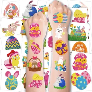 150 PCS Easter Temporary Tattoos for Kids - Cool Easter Basket Stuffers, Egg Filler Stickers, Craft Game Supplies for Teens, Party Favors for Adults, Outfit Accessories