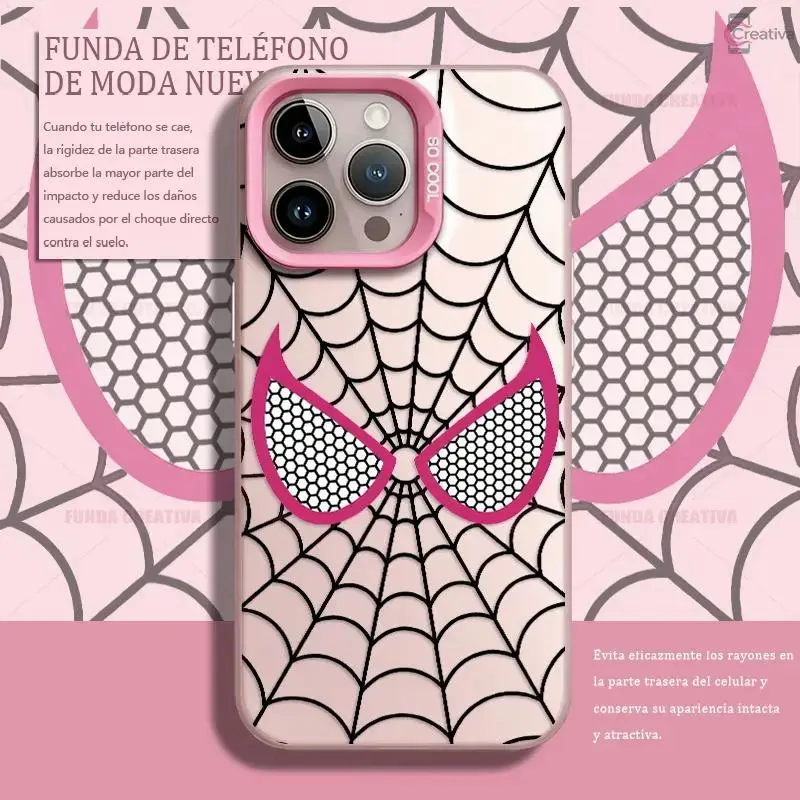 Creative Spider-Man Pattern Phone Case for iPhone 15 Pro, 16, 17 Pro Max, 13, 14 Plus, 12, 11, 17 Air. Drop-resistant, durable and shockproof protective cover. Compatible with Samsung A15, A55, A56, A54, A50, S26, S25 Ultra, S24 Plus. Stylish long-lasting