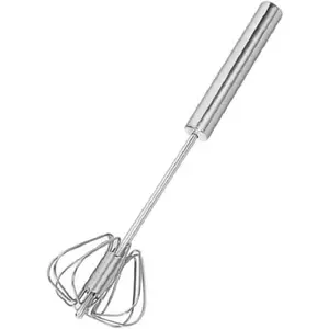 Effortlessly Blend with Our Premium 10-Inch Stainless Steel Semi-Automatic Whisk – Perfect for Eggs, Batters, and More! Kitchen Utensils