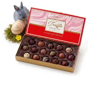 CRAVINGS BY ZOE Easter and Birthday Chocolate Truffles Gift Box | 16 Count | Chocolate Candy Gifts | Gourmet Assorted Chocolate Food Gift Basket | Birthday Gifts for Women Men Mom Dad Adults Couples Families