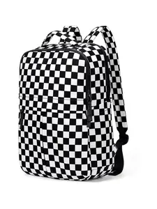 Plaid Backpack, Lightweight and Durable, Fashionable Multi-Compartment, Large Capacity, Ideal for Travel and Work, Daily Use, Laptop Bag