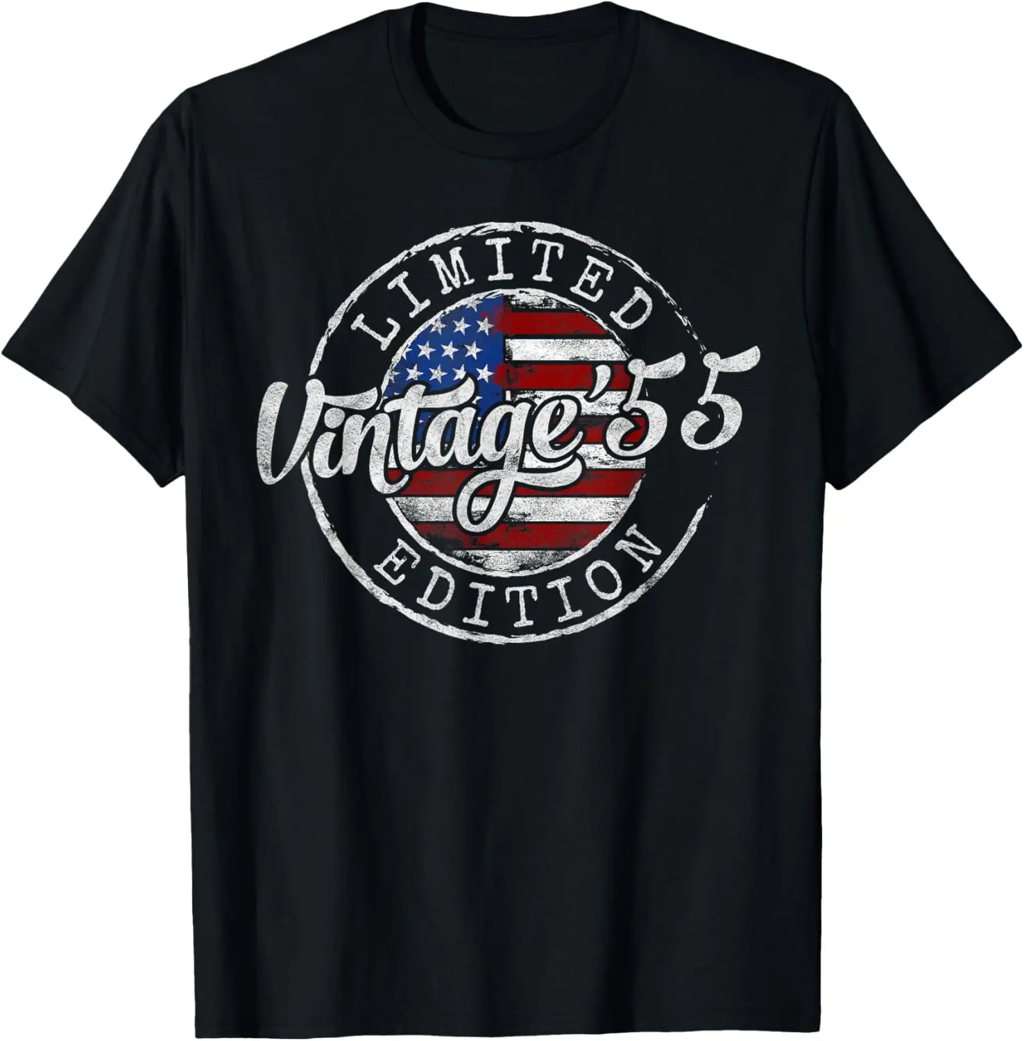 Women's 100% Cotton Short-Sleeve Casual Round Neck Soft T-Shirt Top - Vintage 1955 70th Birthday Gift Option for 70-Year-Old Men, Shortsleeve