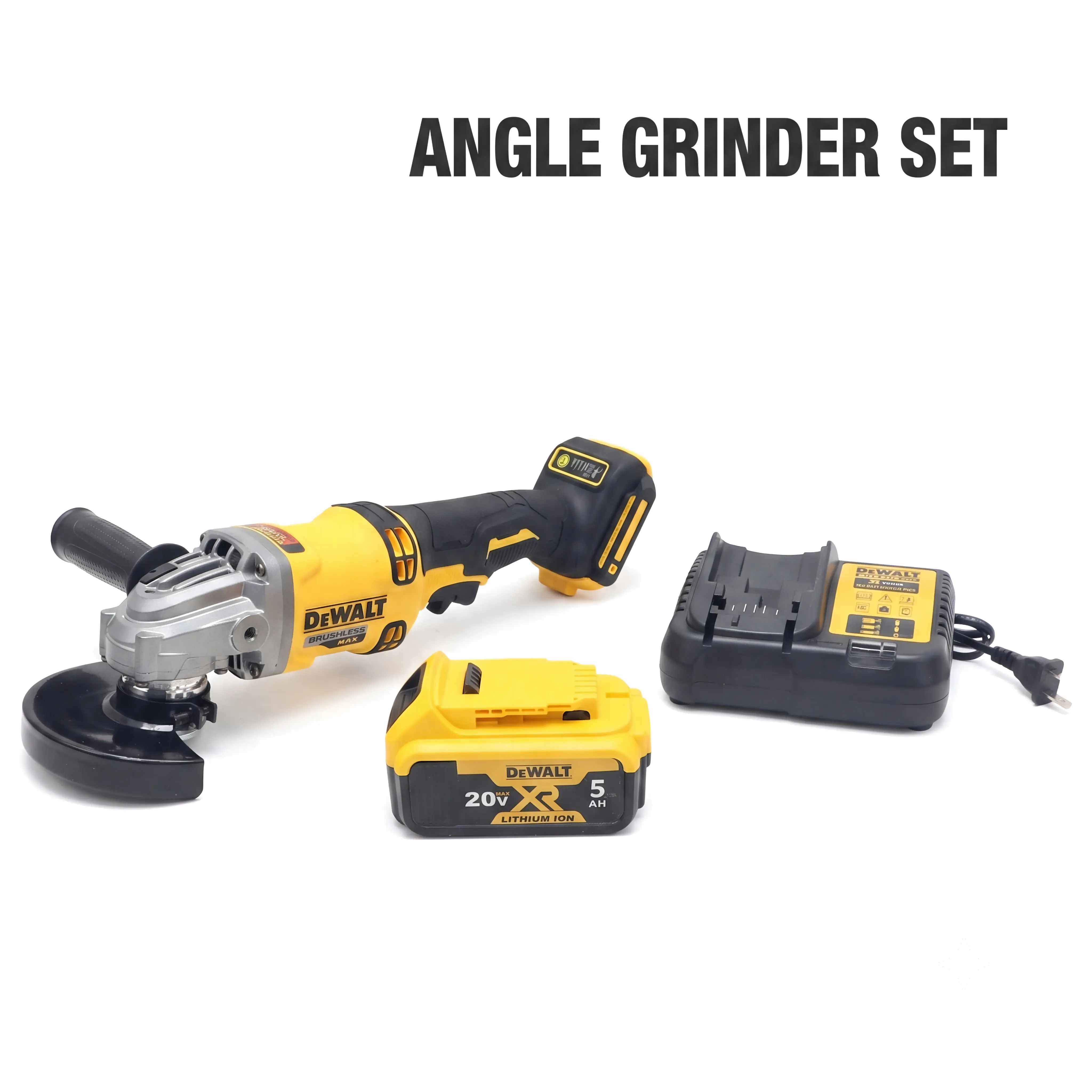 DEWALT DCG405 Angle Grinder - 125mm Wheel, 9000RPM, M10/M14 Spindle, for Metal and Stone Cutting dual speed homedecor auto switch outdoor survival food scale square drive high torque impact industrial work