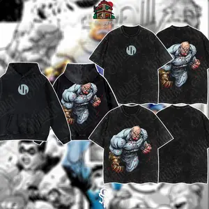 [Shibuya] Limited Edition Conquest Viltrumite Invincible War Superhero Comics Edition Double Print Lightweight Acid Washed Tee Hoodie Sweater Graphic Design Top Cotton Streetwear Comic T-Shirt Clothes Menswear Womenswear