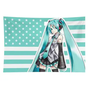 Anime Hatsune Miku Tapestry - 3x5Ft Wall Hanging Banner with 4 Brass Grommets, Home Decor Decoration for College Dorm Rooms, Ideal Gift,summerwins summerwins