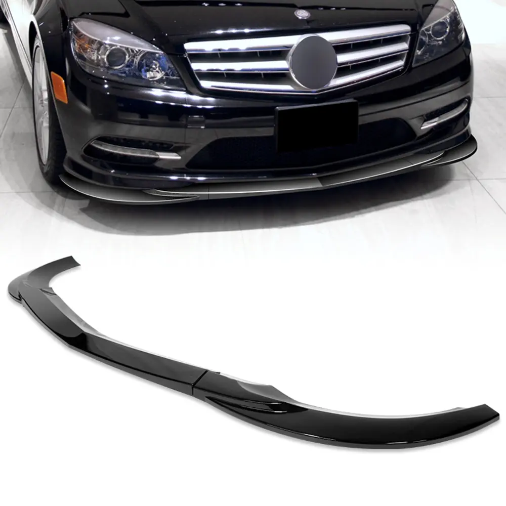 Sport-Style Front Bumper Lip Body Kit Spoiler Compatible with 2008 - 2011 Mercedes-Benz C300 / C350 Sedan (W204) Bumper