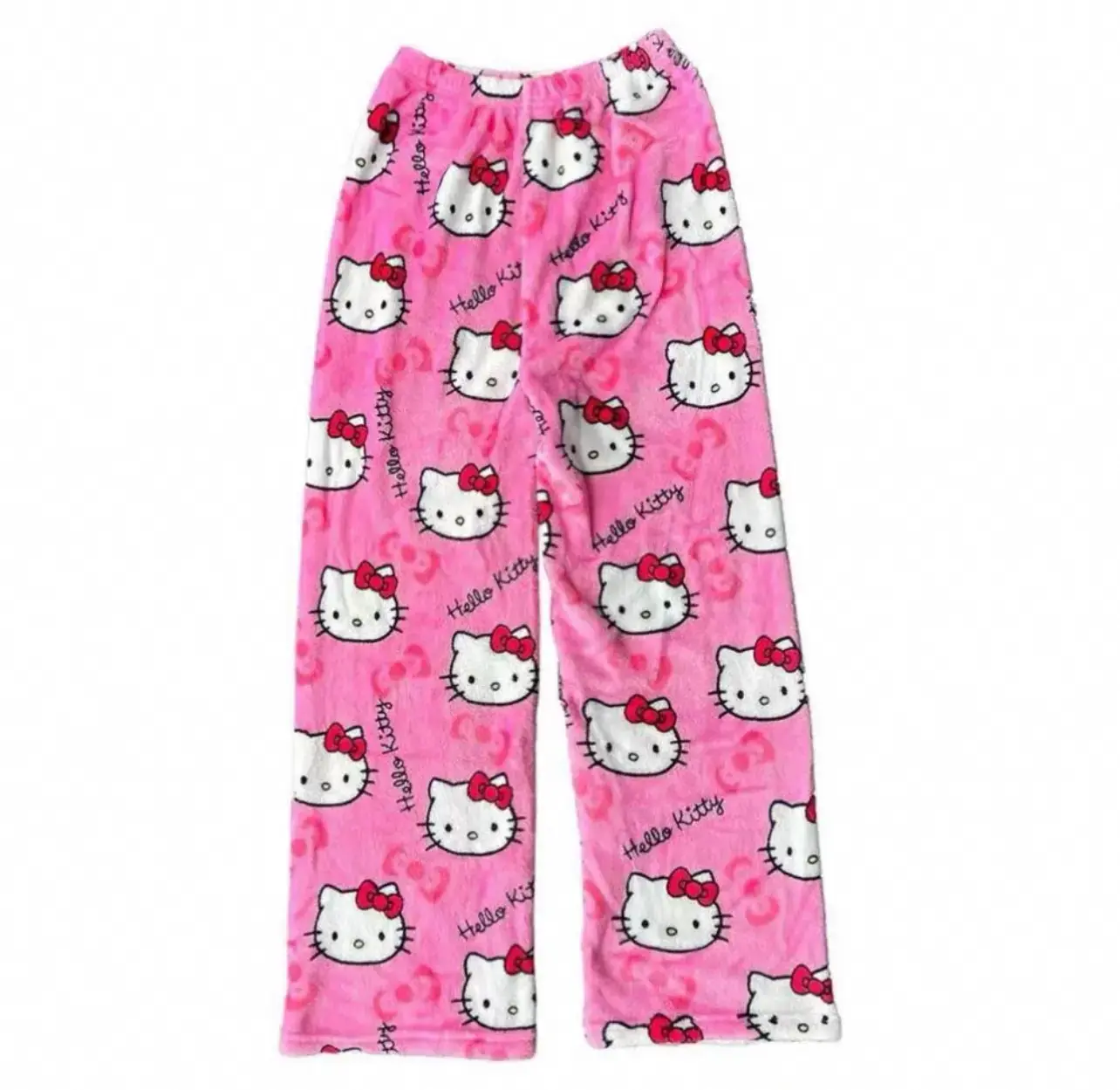 SANRIO Hello Kitty Comfy Thick Pajama Pants - Size Need One More - Cute Cozy Y2K Style - Loungewear for Women - Perfect for Nightwear