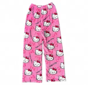 SANRIO Hello Kitty Comfy Thick Pajama Pants - Size Need One More - Cute Cozy Y2K Style - Loungewear for Women - Perfect for Nightwear