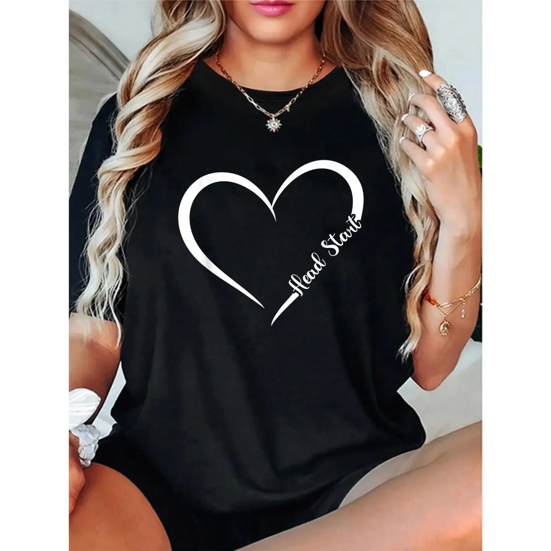 100% Cotton Unisex Head Start Teacher Heart Love Proud Headstart Teacher T-Shirt - Inspire Happiness T-Shirt – Soft Touch, Casual Tee