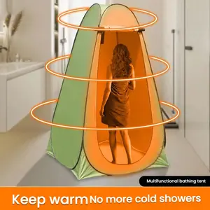 Pop Up Portable Toilet Tent | Waterproof Privacy Shelter for Camping/RV/Beach | Instant Set Up Foldable Outdoor Changing Tent with Storage Bag outdoorfun
