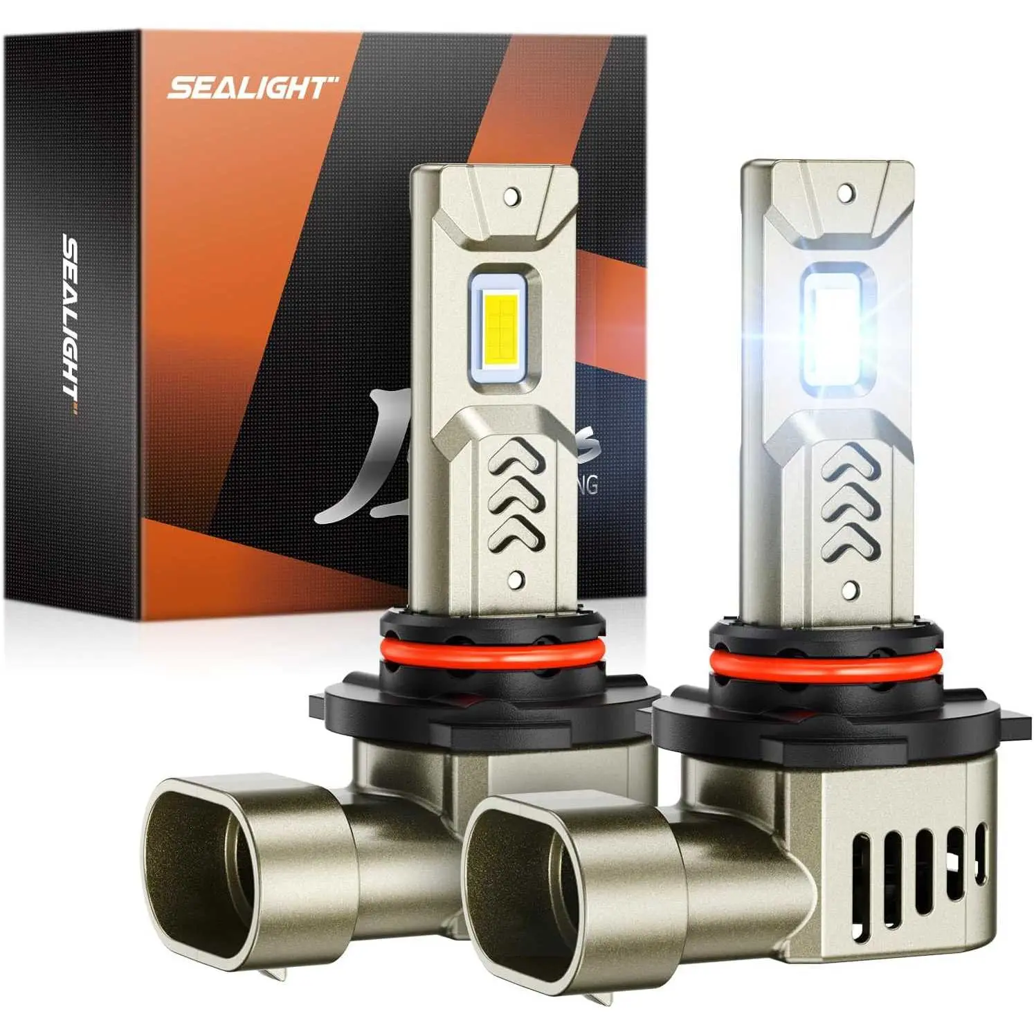 2019 Toyota Highlander 9005/HB3 90W 6500K White IP68 LED Headlight Bulbs 2PCS SEALIGHT L2S
