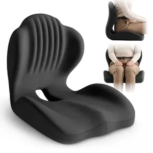 Ergonomic Memory Foam Seat Cushion with Lumbar & Back Support, Relieves Back & Tailbone Pain, Pressure Relief Cushion for Office Chair, Car Seat & Long Sitting Comfort, Perfect Gift for Parents & Friends summergarden