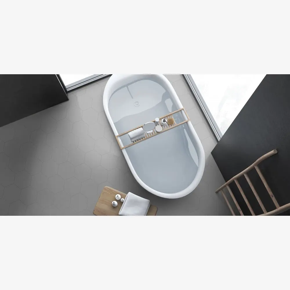 Madrid Gray 8x9 Hexagon Matte Porcelain Tile