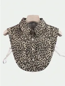 Women's Fashion Detachable Leopard Print Collar, French Style Boho Versatile Fake Collar, Suitable for Inner Wear and Outdoors All Seasons