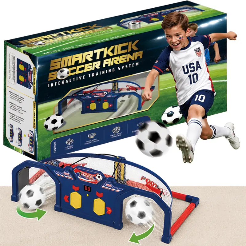 Smart Soccer Trainer Ball Kit - Electronic Scoring System, Reaction Light Challenge, Official Match Ball Toy for Building Real Soccer Skills, Unisex All Seasons Family Fun, Birthday/Christmas Gifts, Birthday Gifts