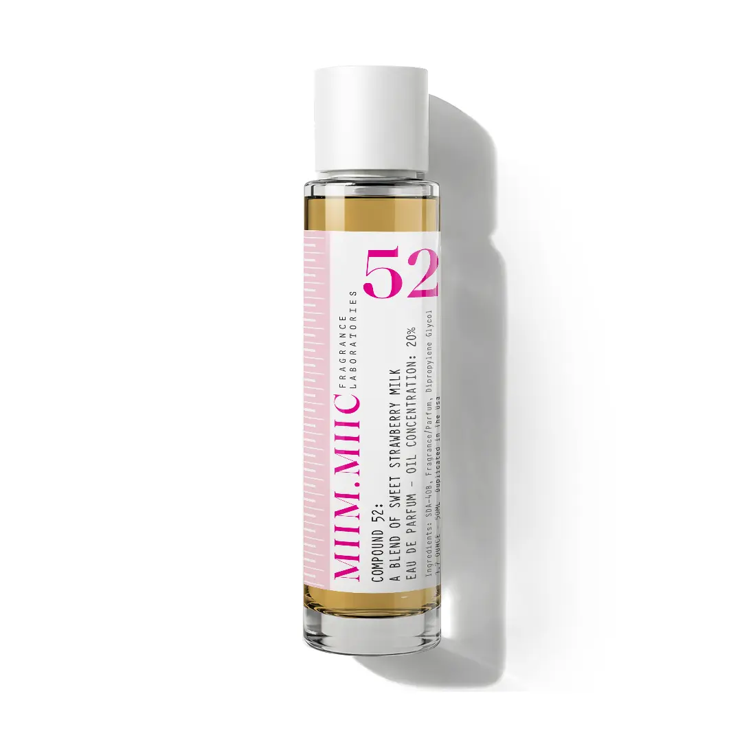 No 52 Sweet Strawberry Milk Eau De Parfum for Women, 20% Fragrance Oil, Long Lasting Clean Girl Perfume, Vegan, Cruelty-Free, Phthalate-Free, Feminine Nostalgic Scent Liquid Perfume That Smells Good All Day, Perfumes For Women