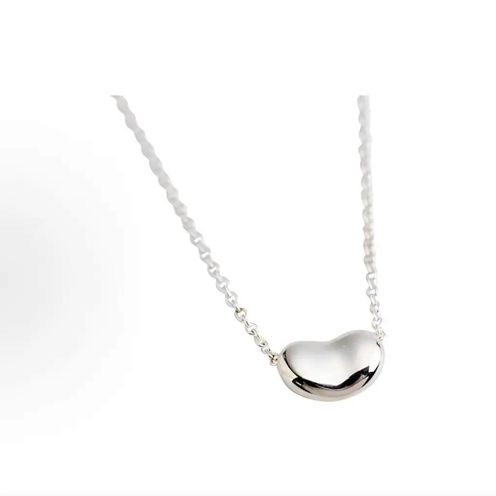 Pre-owned Brand new Tiffany Elsa Peretti Bean Design Pendant Necklace, Sterling Silver（Do not purchase directly. Contact us for details.）