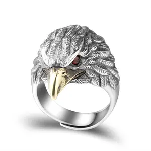 Adjustable American Bald Eagle Ring – Men’s Patriotic, Father’s Day Gift for Dad, Husband or Boyfriend, USA 250th Anniversary Gift