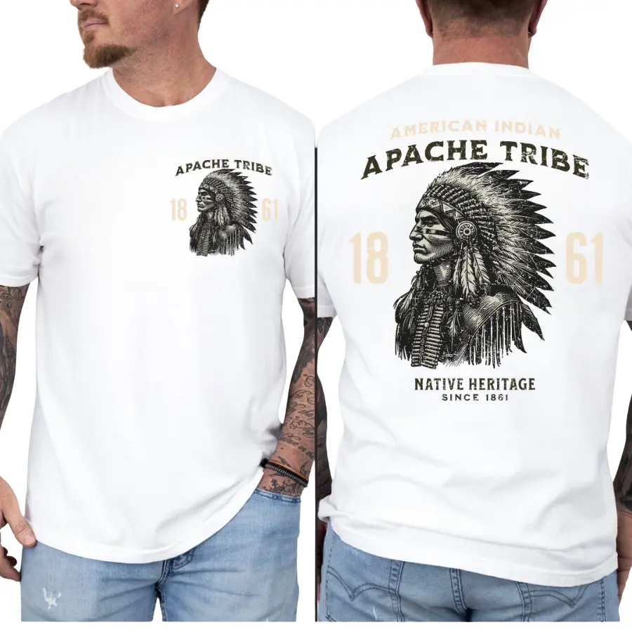 Custom Native American Tribe 1861 Shirt, Native Heritage Graphic Tee, American Indian Vintage T-Shirt, Indigenous Pride Fashion Cotton, Full Colors, Full Sizes, For Men and Women